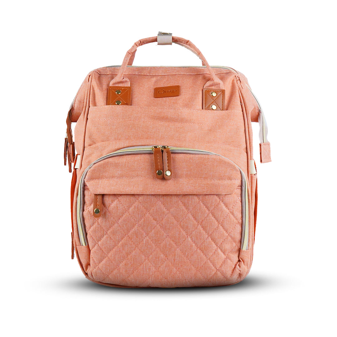 Font look of peach maternity bag
