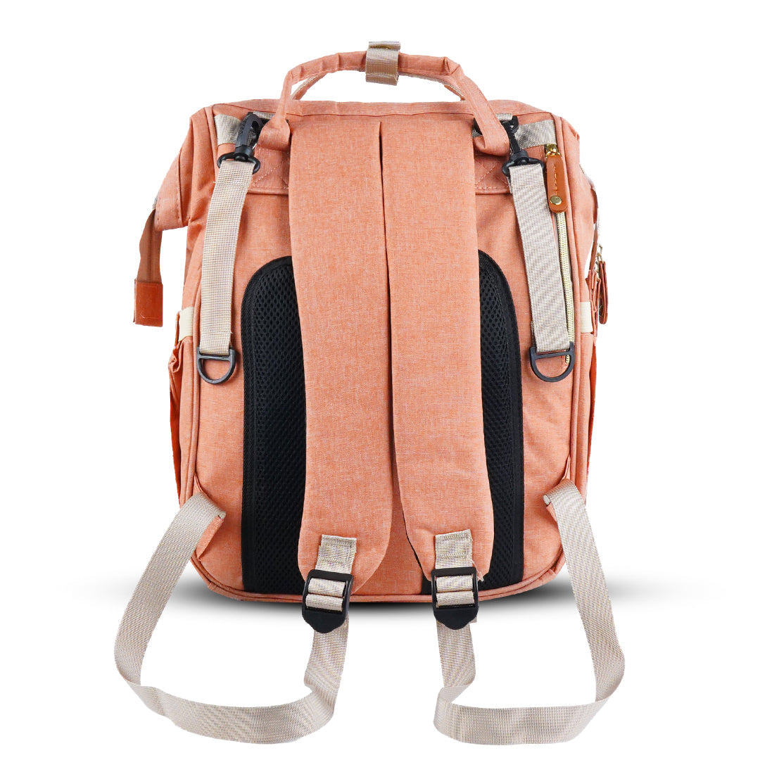 peach back look maternity bag