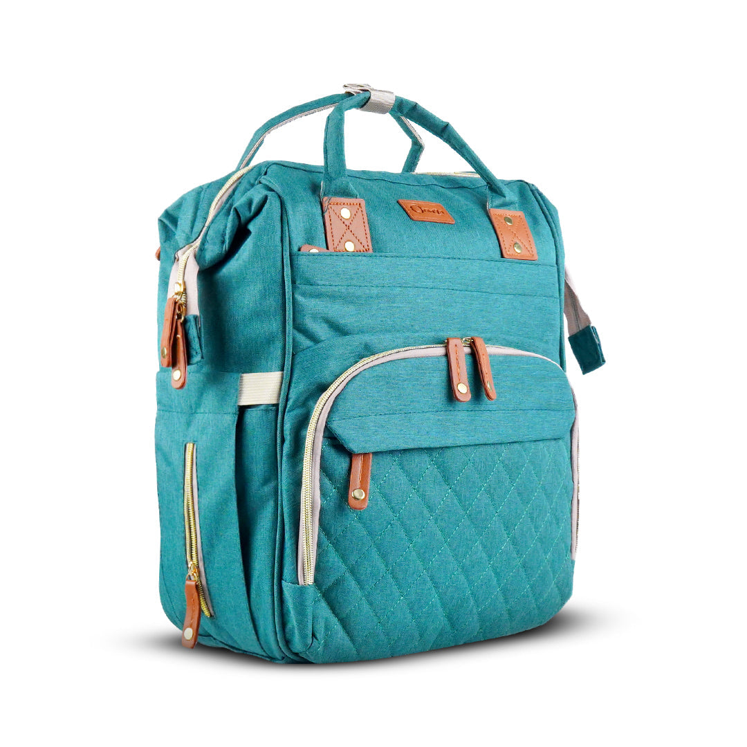 left look cyan maternity bag