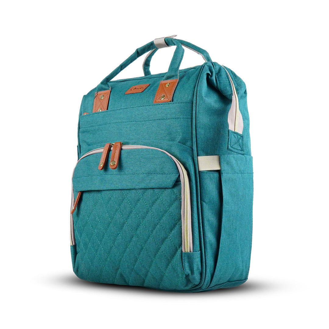 right look of cyan maternity bag