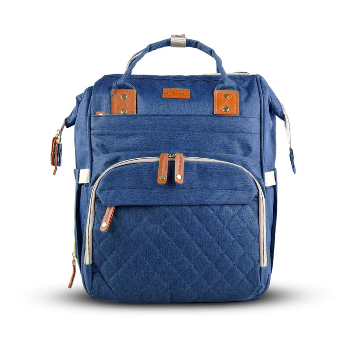 Font look of dark blue maternity bag