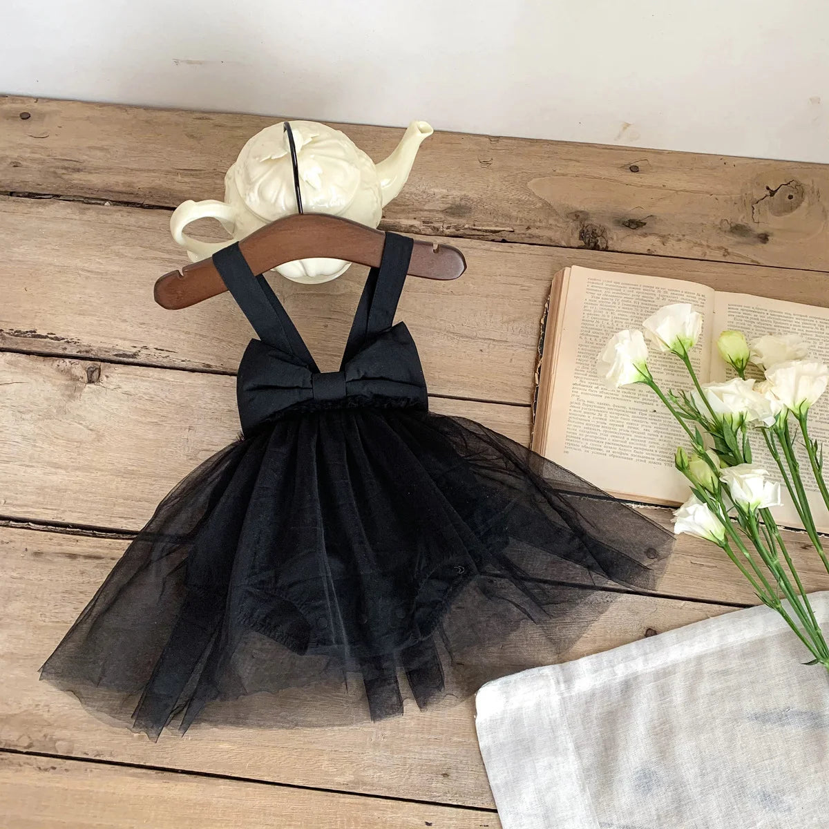 Coral Tulle Romper Dress