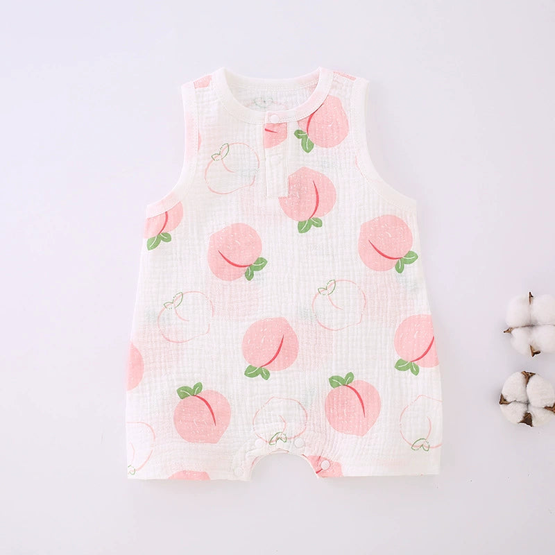 Cotton Muslin Peaches Jumpsuit