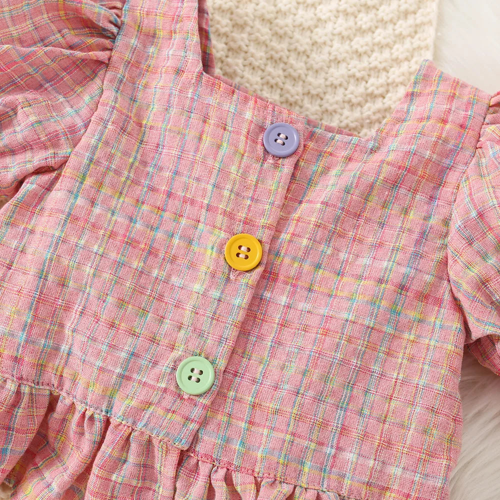 Cotton Puff Sleeve Top & Ruffle Shorts Set