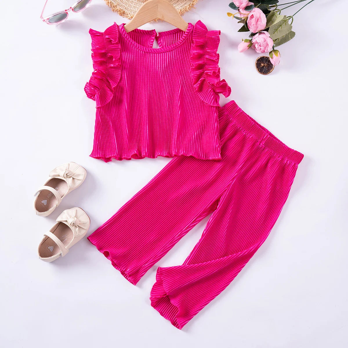 Girls Sleeveless Lounge Set