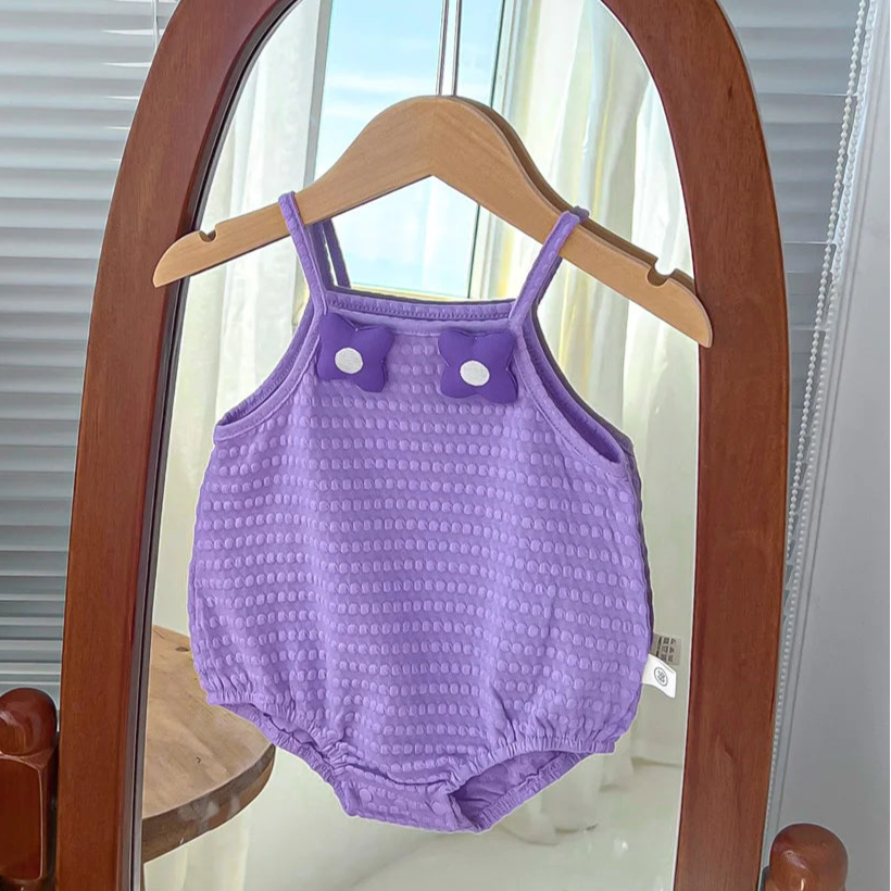 Embellished Berry Romper