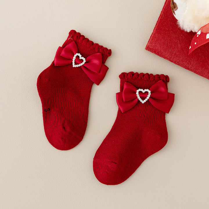 Ainara Heart Bow Socks