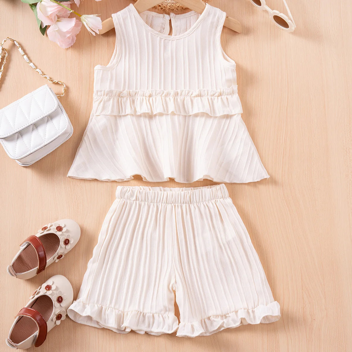 Girls’ Lace Top & Shorts Set