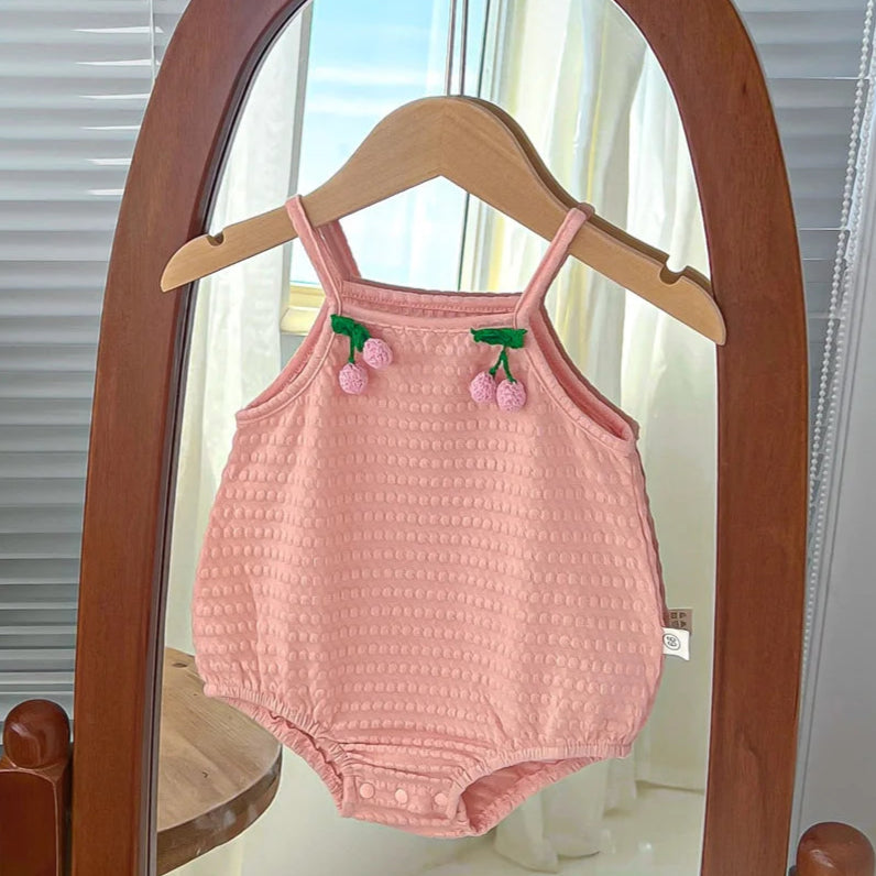 Embellished Berry Romper