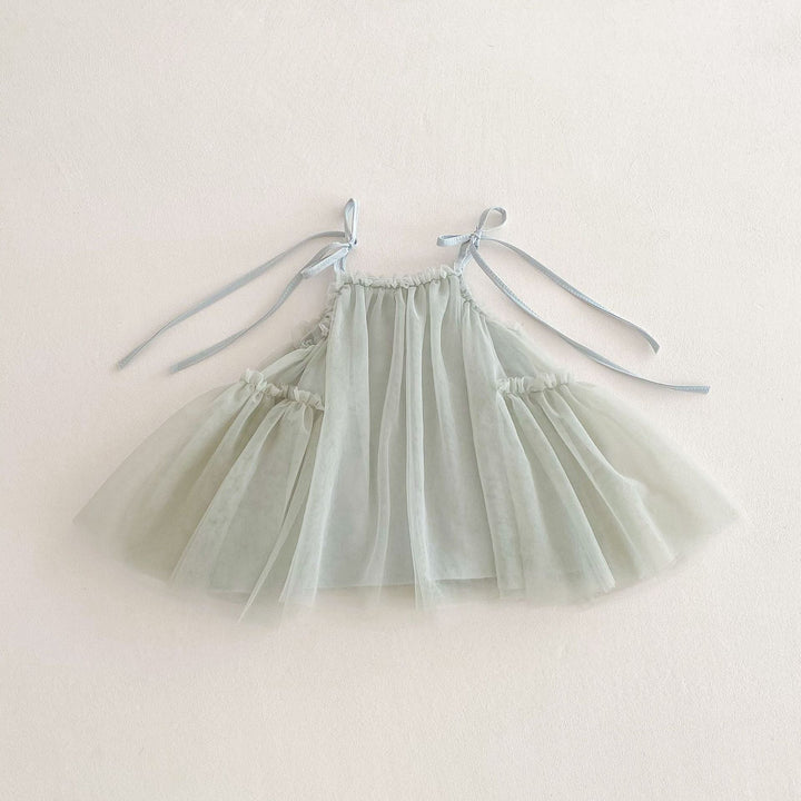 Evelyn Tie-Strap Tulle Dress