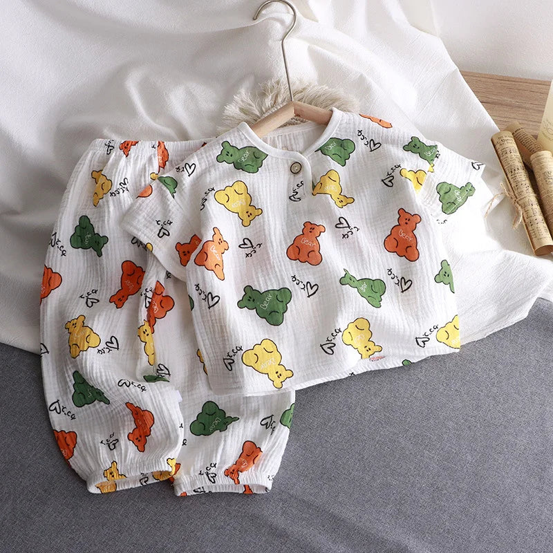 Gummy Bear Print Muslin Co-ord Set