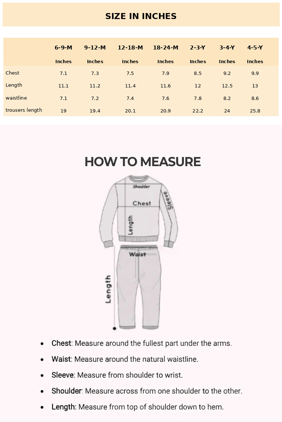 Size Chart for Selena Tie Tank Summer Set