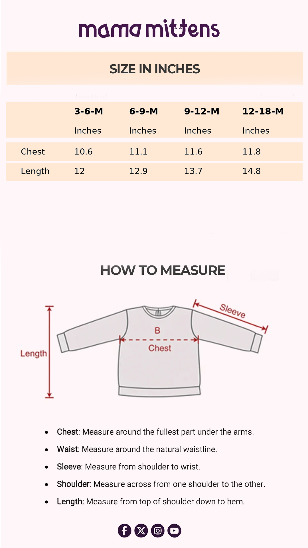 Size Chart for Stadium Star Jacket
