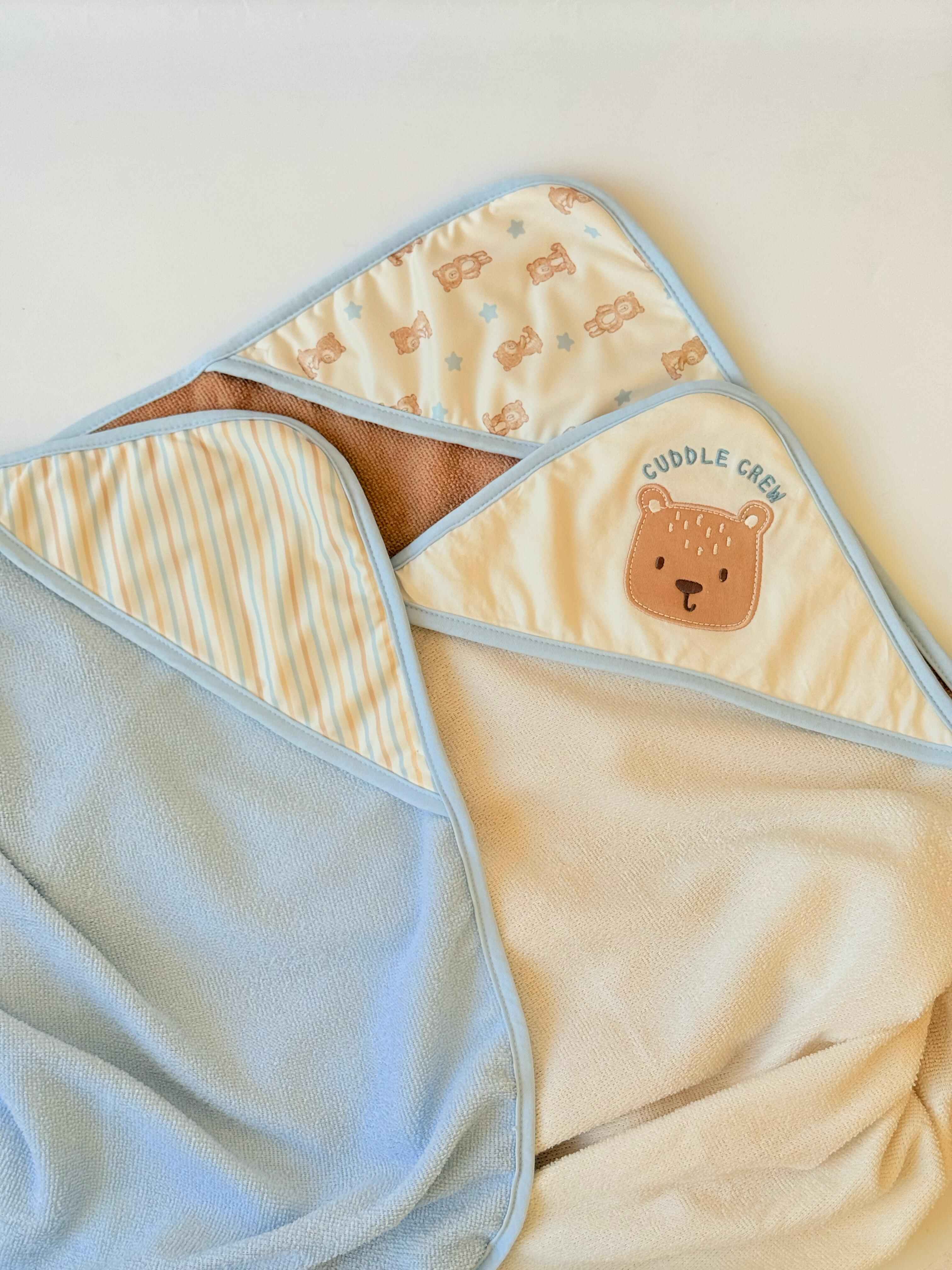 6 Pcs Hooded Bath Towel & Washcloth Set