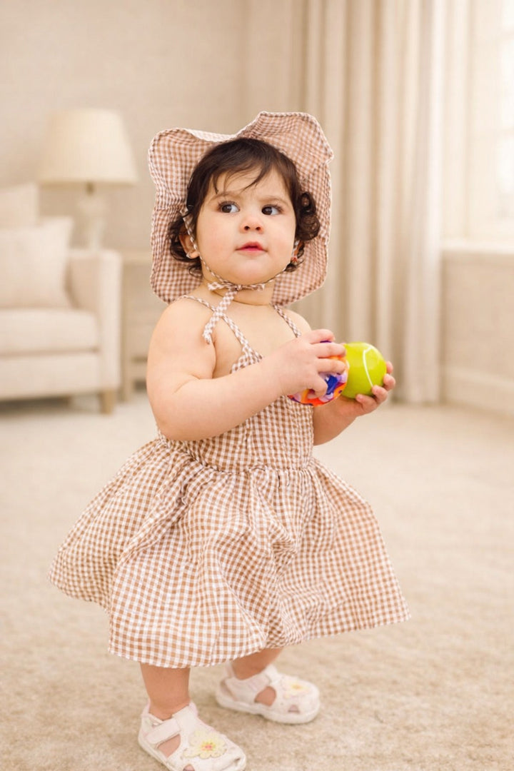 Emma Checkered Romper Set