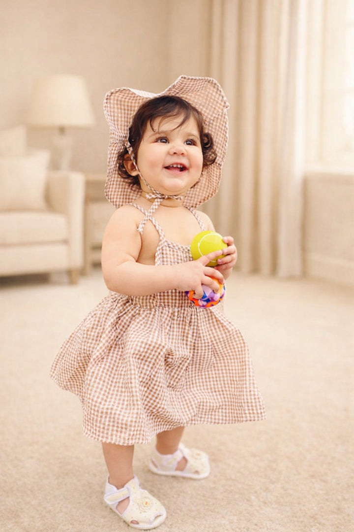 Emma Checkered Romper Set
