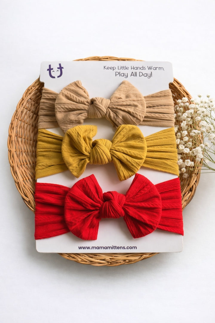 Hannah Bow Headband Set