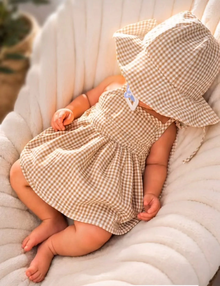 Emma Checkered Romper Set
