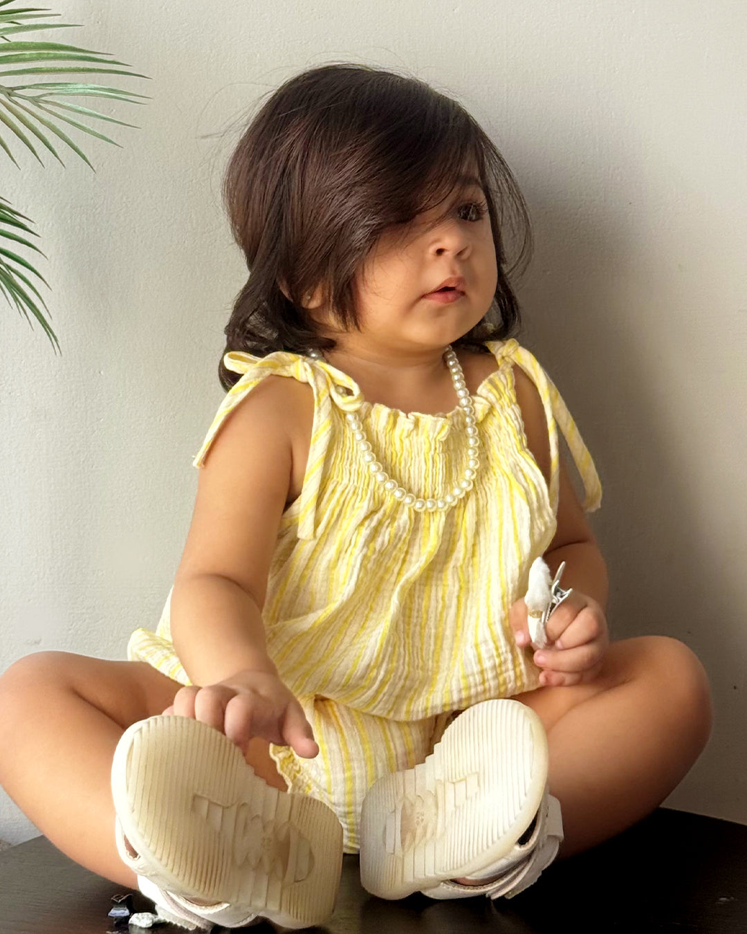 Vintage Stripe Muslin Romper