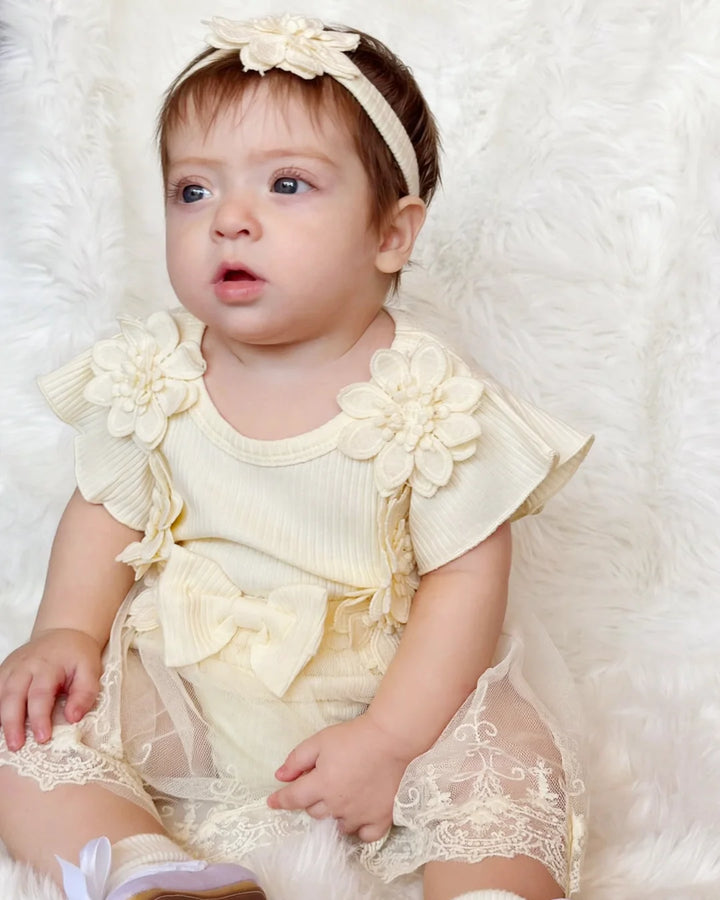 Elara Petal Romper Dress