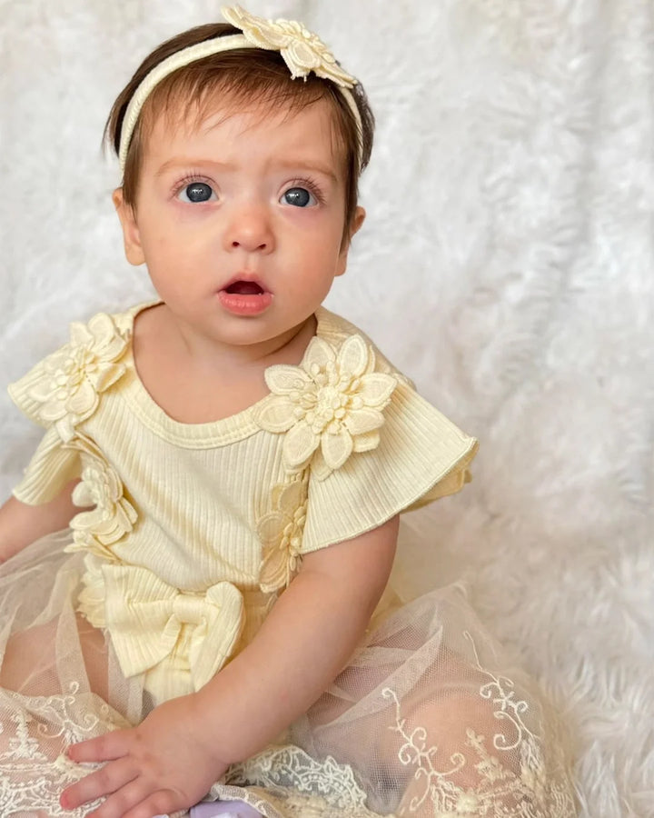 Elara Petal Romper Dress