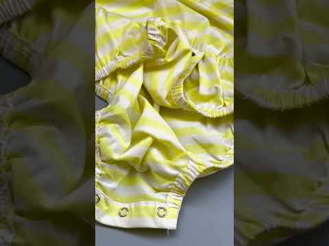 Happy Stripes Smiley Cotton Romper