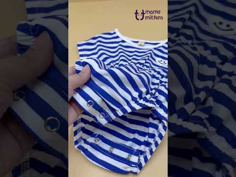 Happy Stripes Smiley Cotton Romper