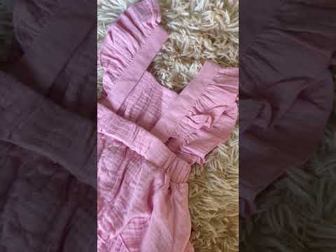 Ruffled Hem Muslin Dress