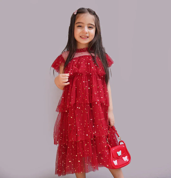 Clara Sequined Gauze Dress