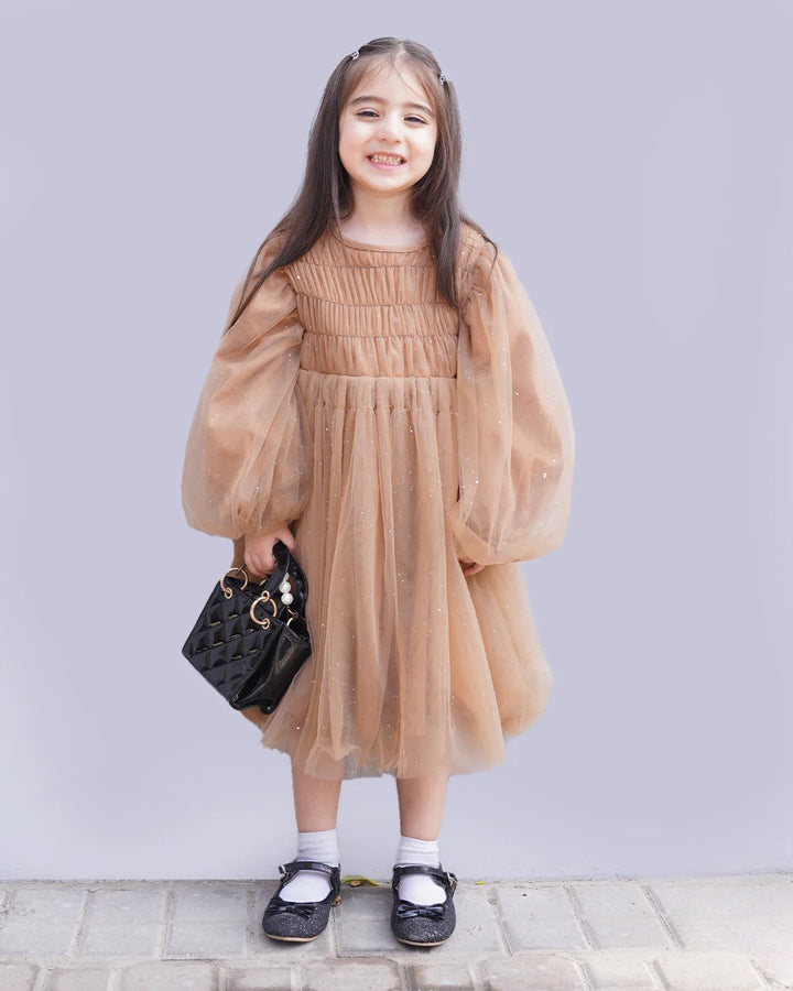 Angela Puffy Smock Dress
