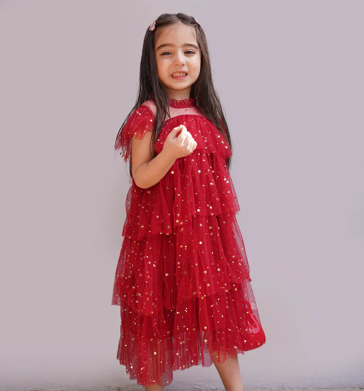 Clara Sequined Gauze Dress