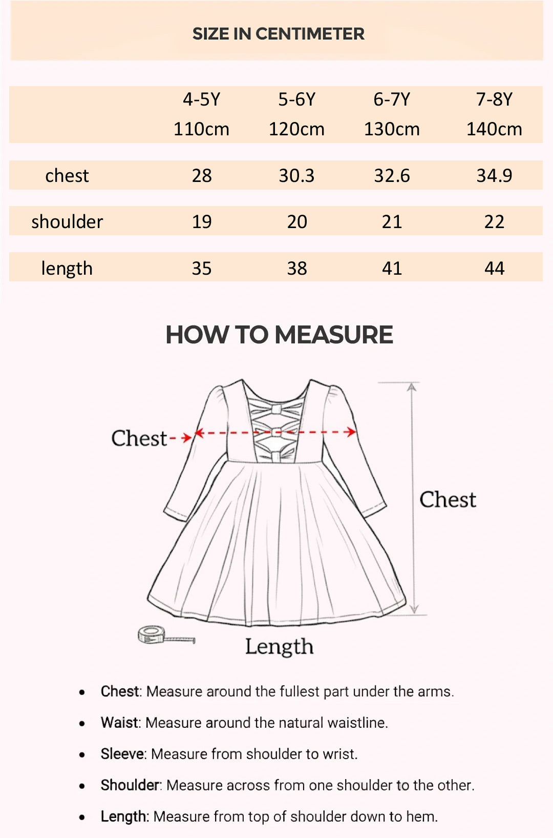 Size Chart for Victoria Checkered Plaid Set