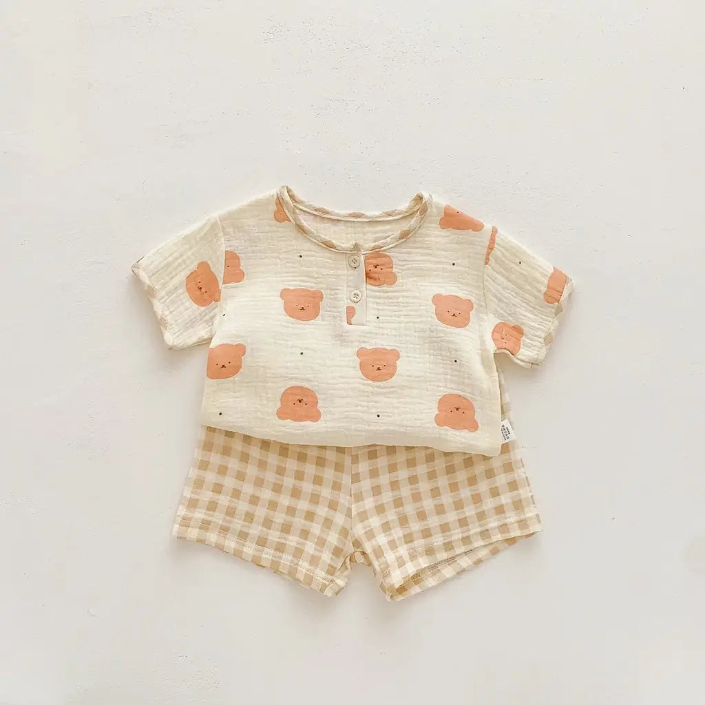 Muslin Tee and Shorts Set - Summer Outfit
